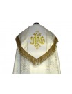 Embroidered cope - IHS white - rosette (1)