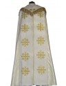 Embroidered cope - Jerusalem Cross white - rosette (3)