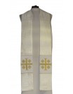 Embroidered cope - Jerusalem Cross white - rosette (3)