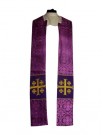 Embroidered cope - Jerusalem Cross purple - rosette (3)