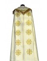 Embroidered cope - Jerusalem Cross ecru - rosette (3)