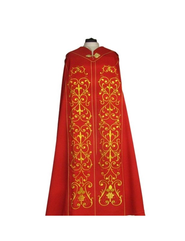 Kapa czerwona haftowana - ornament