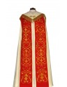 Embroidered cream and red cope - ornament (4)