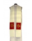 Embroidered cream and red cope - ornament (4)