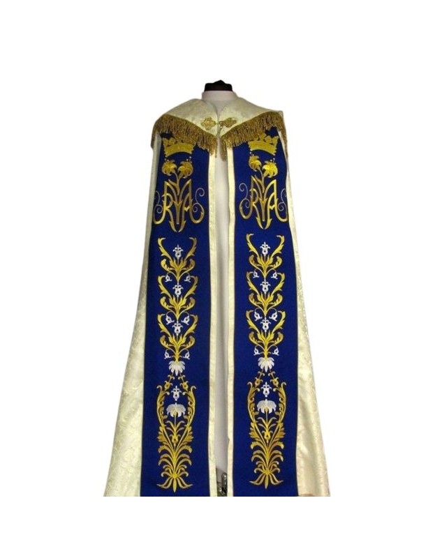 Kapa maryjna - materiał w rozety
