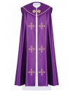 Liturgical cope embroidered Cross - purple (40)