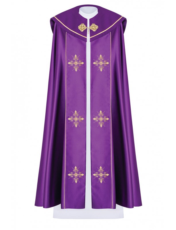 Liturgični pluvijal vezen križ - vijoličen