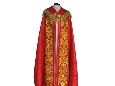 Vyšívaný pluviál IHS s ružicou - liturgické farby (50A)