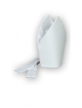 Hand-embroidered bishop mitre: Mitra - biała, gładka