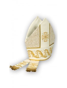 Hand-embroidered bishop mitre: Vezana mitra (3)