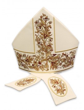 Hand-embroidered bishop mitre: Mitră bogat brodată (3)