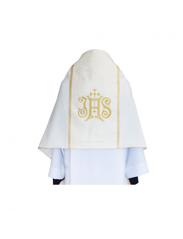 Liturgical veil - IHS gold pattern (29)