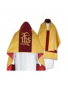 Liturgical veil velvet - gold IHS (31)