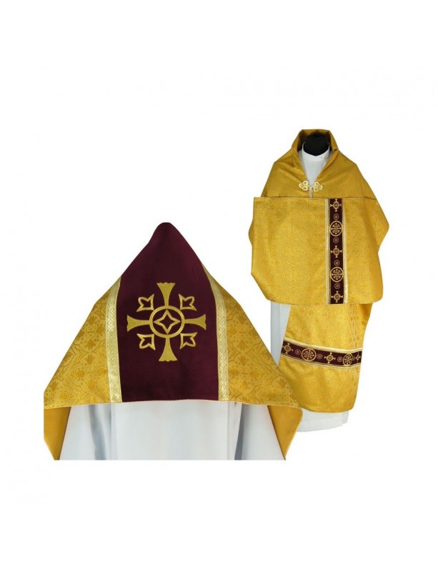 Liturgischer Schleier Samt - Goldkreuz