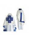 Liturgical veil ecru, striped velvet - Marian (30)