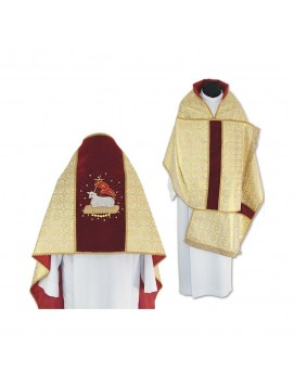 Liturgical Veil with lining and tassels (37)