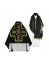 Welon liturgiczny czarny z frędzlami