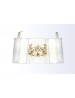 Elegant White and Gold IHS Humeral Veil for Church Services