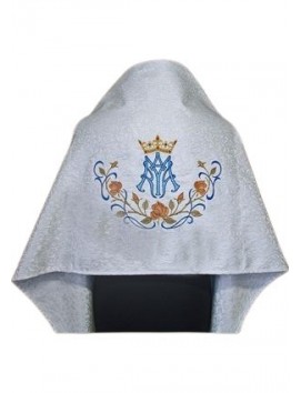 Bestickter Schleier - Brokatstoff (16)