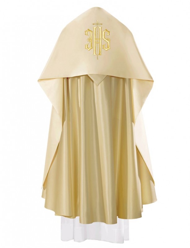 Liturgischer Schleier IHS gestickt