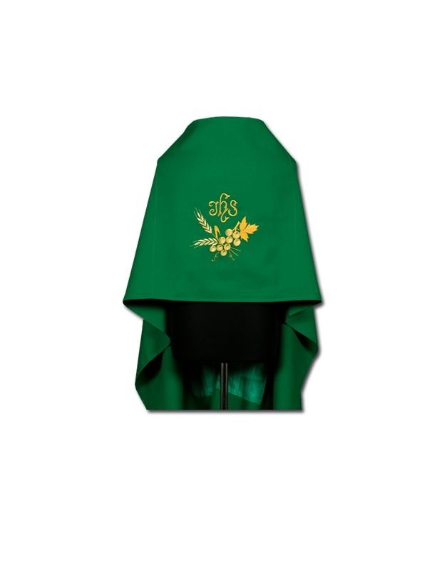 Embroidered veil green IHS