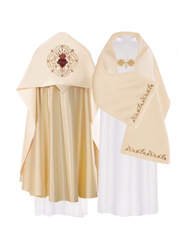 Voile liturgique - Cœur de Jésus brodé