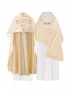 Liturgical satin veil - gold IHS (33)