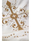Satin liturgical veil - golden cross (34)