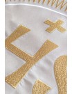 Liturgical satin veil - gold IHS (35)