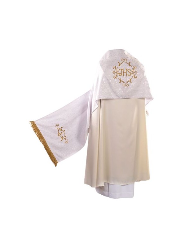 Véu de ombro ecru/ouro (45)