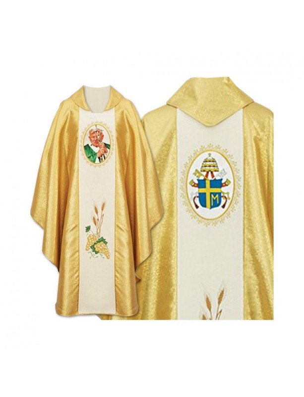 Chasuble à l'effigie de Jean-Paul II