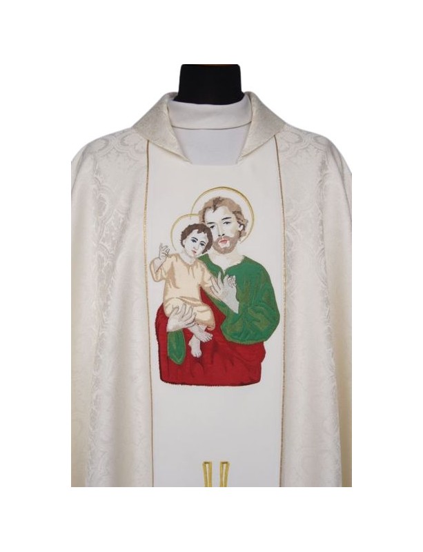 Chasuble embroidered image - Saint Joseph