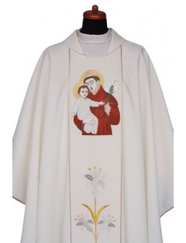 Chasuble brodée - Saint Antoine de Padoue