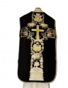 Roman chasuble embroidered black, Alpha and Omega (63)