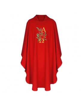 Messgewand Alpha Omega+Pailletten (liturgische Farben)