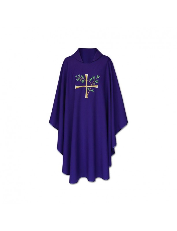 Ornat gotycki Krzyż, kłosy- kolory liturgiczne