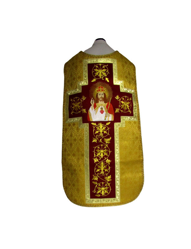Römisches Messgewand bestickt Christkönig