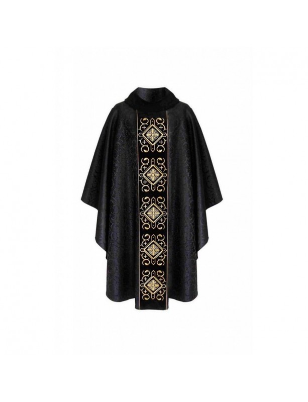 Casula gotica croce ricamata- colori liturgici (5)
