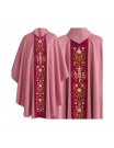 Gothic chasuble IHS jacquard - liturgical colors (16)