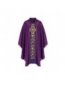 Gothic chasuble IHS georgette - liturgical colors (20)