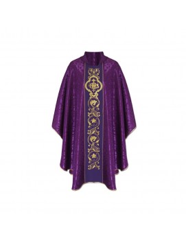 Gotický ornát IHS georgette - liturgické barvy (20)