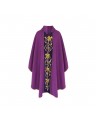 Gothic chasuble IHS georgette - liturgical colors (21)