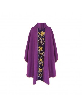 Casula gotica IHS georgette - colori liturgici (21)