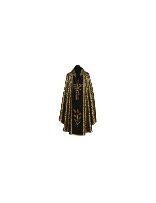 Chasuble richly embroidered black and gold (04A)
