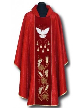 Chasuble with the Holy Spirit damask - Confirmation (09A)