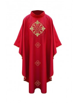 Mass chasuble with IHS and crosses