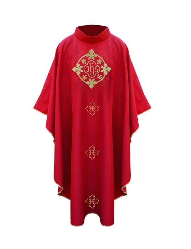 Chasuble for Mass with IHS and crosses