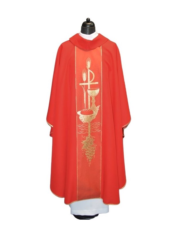 Messgewand mit eucharistischen Symbolen - Farben