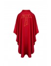 Red Franciscan Chasuble with Gold Tau Cross