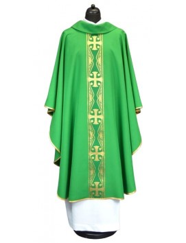 Chasuble belt with crosses - green